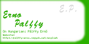 erno palffy business card